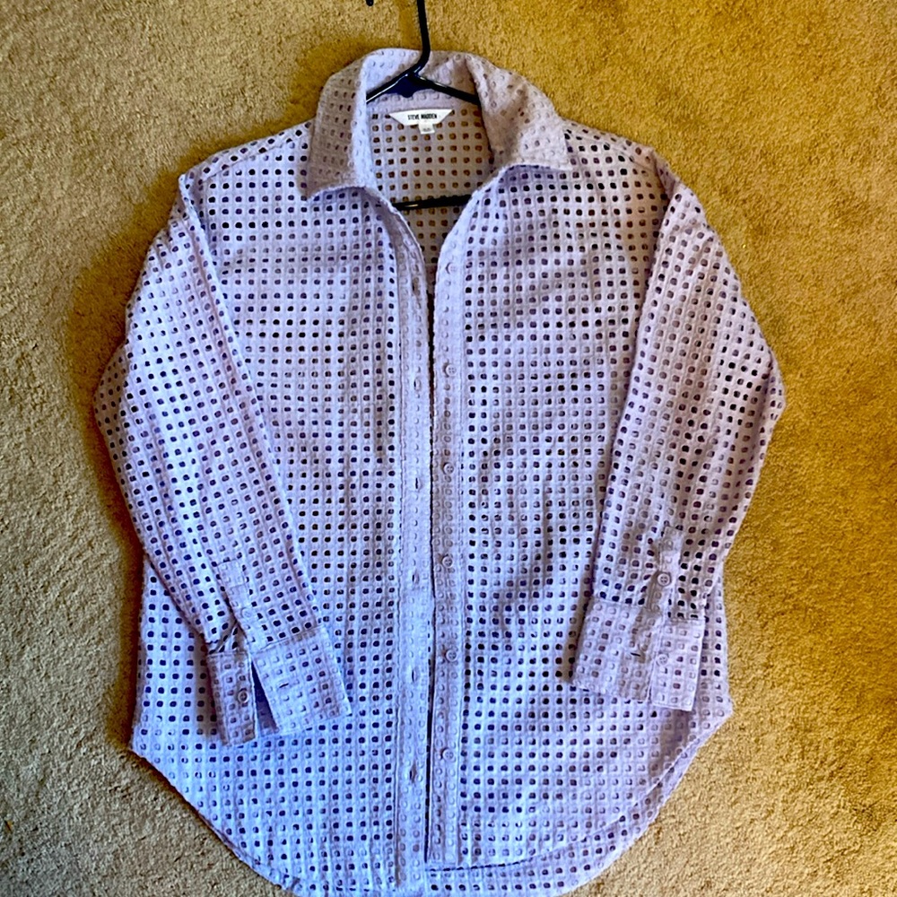 shirt is quite lovely but too big for me. Would be great with LS or tank NWOT